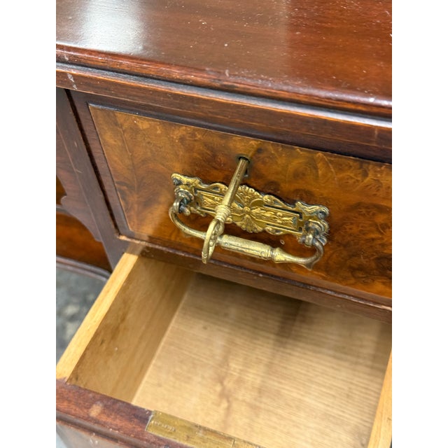 Victorian Style Walnut Dressing Table, Antique For Sale - Image 11 of 12