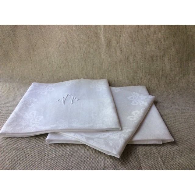 Antique French Linen Napkins Set of 3 Chairish