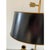 Mid 20th Century French Provincial Brass Double Dolphin Bouillotte Lamp With Black Tole Shade For Sale - Image 4 of 12