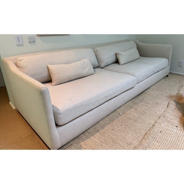 2020s Cisco Home Down-Filled Sofa – Neutral Linen, Deep & Comfortable, or Reupholstery Opportunity For Sale - Image 5 of 8