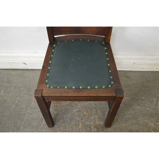 Antique Mission Style Michigan Chair Co. Dining Chairs Set of 4