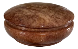 Ducceschi Made in Italy Volterra Alabaster Trinket Jar / Jewlery Box