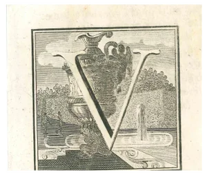 Gaspar Van Wittel (Vanvitelli), Antiquities of Herculaneum Letter V, Etching, 18th Century