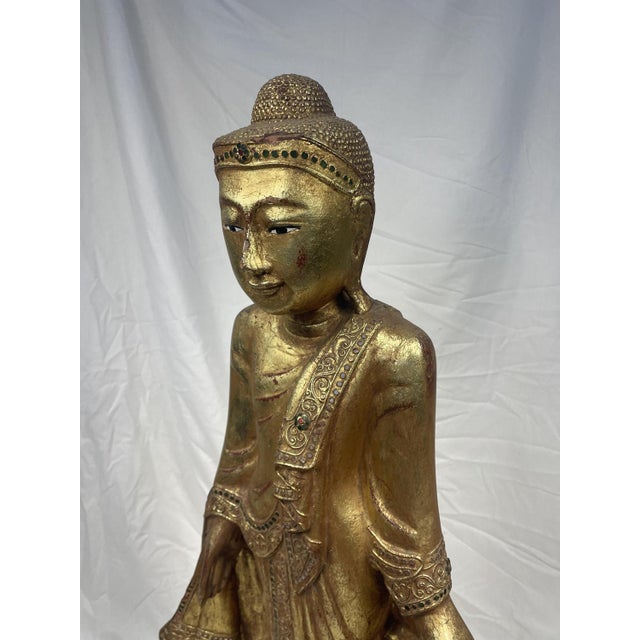 Burmese Artist, Buddha, Late 19th Century, Wood For Sale - Image 4 of 10