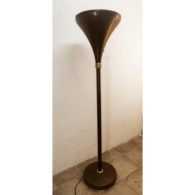 Art Deco Brass Floor Lamp, 1940s For Sale - Image 15 of 18