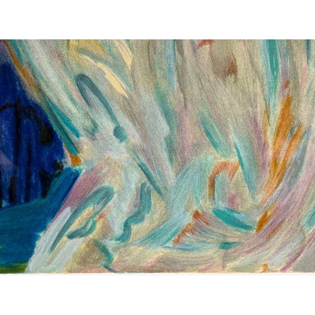 Barbara Wood, Art Deco, Monumental Oil on Paper, Usa, 20th C. For Sale - Image 14 of 15