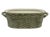 Vintage Basketweave Green Cachepot / Decorative Bowl With Handles For Sale - Image 4 of 8