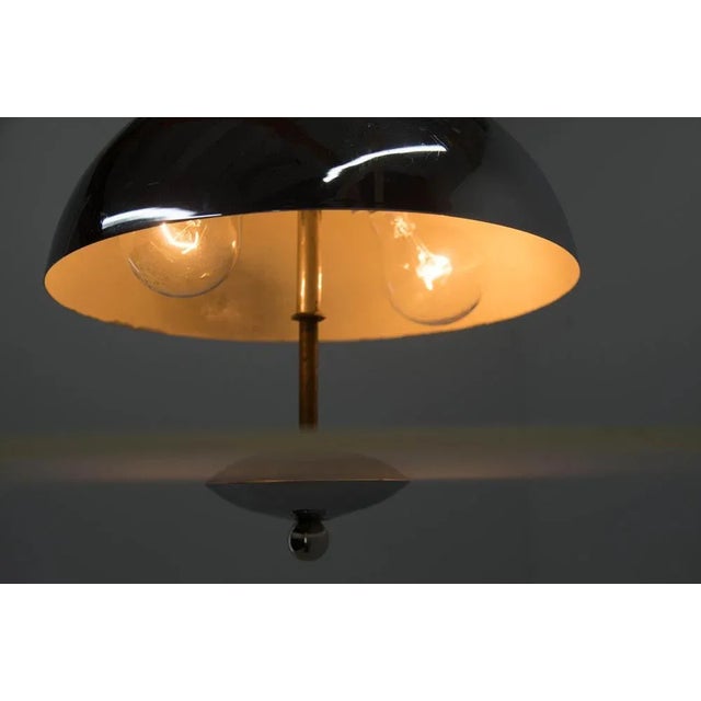 Black Vintage Functionalist Chandelier, 1930s For Sale - Image 8 of 11
