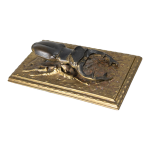 19th Century Gilt Bronze and Copper Letter or Paper Clip in the Form of a Stag Horn Beetle