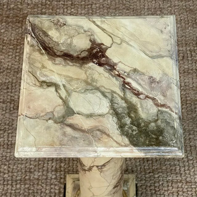 19th Century French Louis XVI Faux Marble Pedestal For Sale - Image 9 of 12