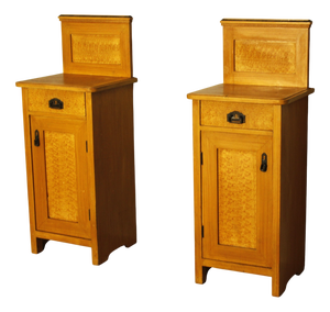 Folk Art Bohemia Bedside Tables, 1920s, Set of 2