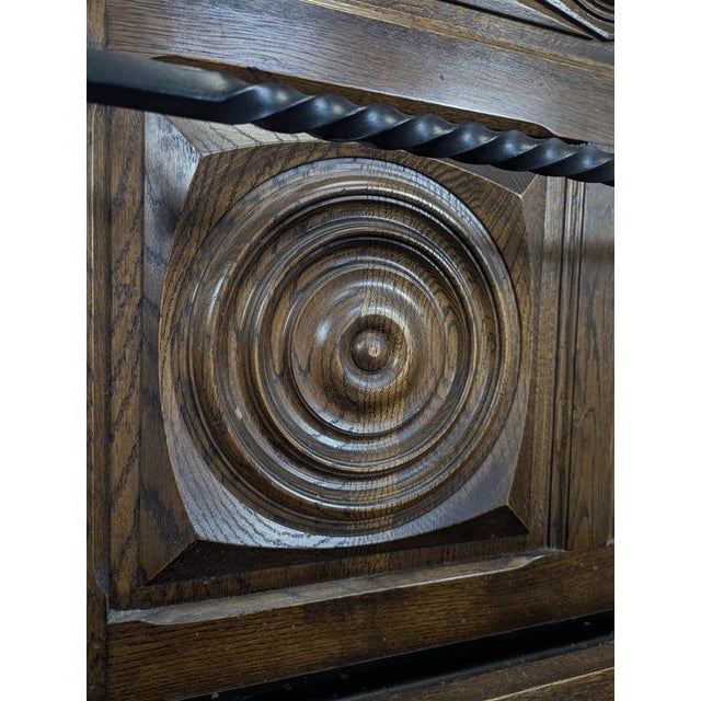Wood Oak Coat Rack in the style of Dudouyt For Sale - Image 7 of 9