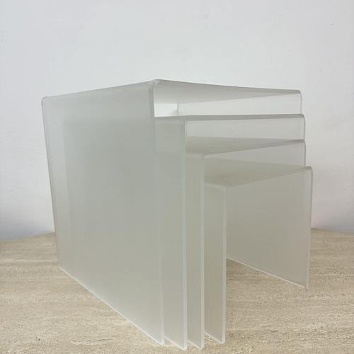 Acrylic Glass Nesting Tables, 1970s, Set of 4 For Sale - Image 10 of 18