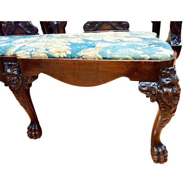 Irish George II-Style Double Chair Back Settee From Historic Filoli For Sale - Image 12 of 13