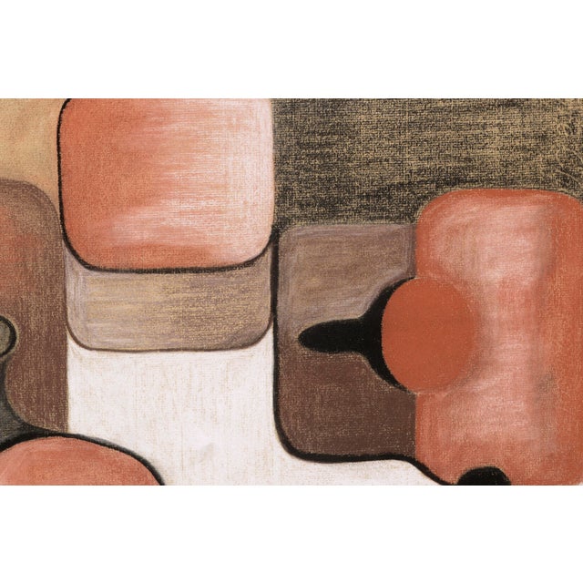 1960s R Halterman Abstract Geometric Jugs Pastel on Paper 1960s For Sale - Image 5 of 6