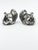 Farmhouse Vintage Ceramic Turkey Salt & Pepper Shakers With Metallic Silver Finish - A Pair For Sale - Image 3 of 7