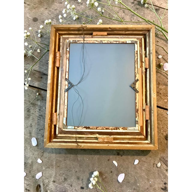 Wood Antique Gilded Wood Mirror-32x26-Rococo Gold Ornate-Wall-Baroque-Vintage-French For Sale - Image 7 of 10