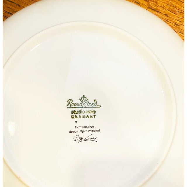 Mid 20th Century Vintage Rosenthal Bowl With 14kt Design Signed Bjørn Wiinblad - German Porcelain Studio-Linie "Romanze" For Sale - Image 5 of 7