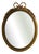 Mid-Century Baroque French Bow Gold Mirror in Wood, 1950s For Sale