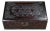 Dark Hardwood Relief-Carved Box, Bat, Double Coin & Peach Motifs, "Fu Shou Ru Yi" Treasure Chest For Sale