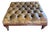 Tufted Oversized Leather Ottoman -Vicente Wolf Collection For Sale