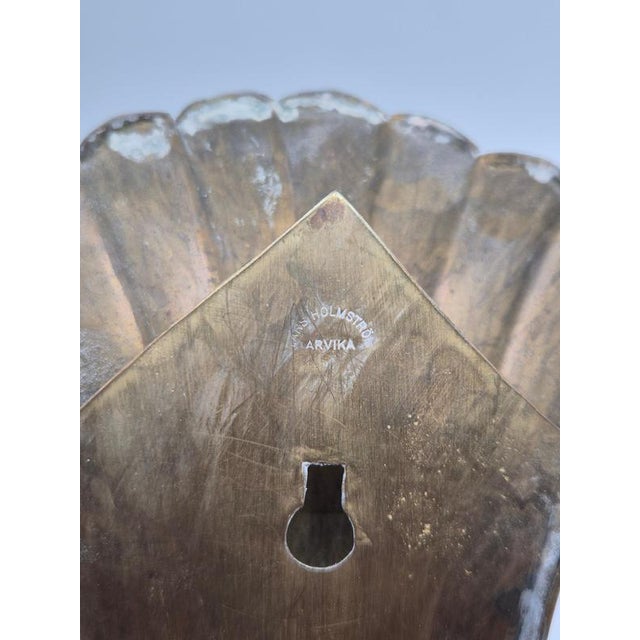 Swedish Modern Candle Sconces in Brass attributed to Lars Holmström, Arvika, 1940, Set of 2 For Sale - Image 6 of 7