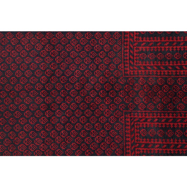 Late 20th Century Rug & Kilim’s Baluch Tribal Rug in Blue and Red Mihrab Geometric Patterns For Sale - Image 5 of 8