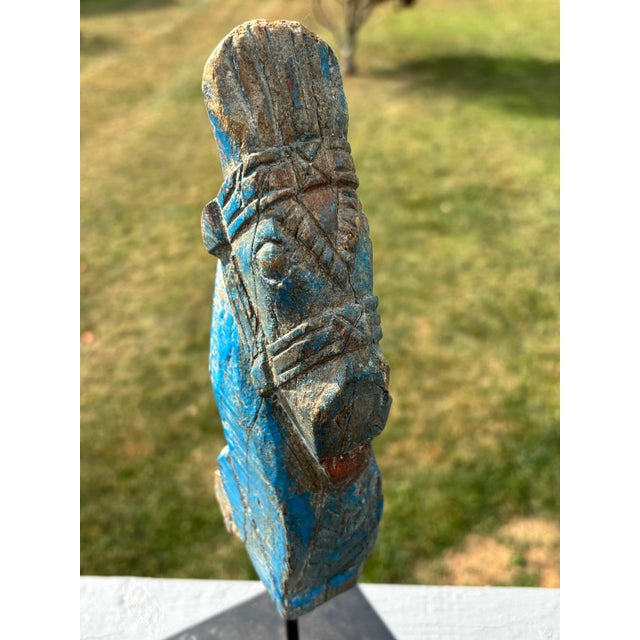 18th./19th. C. Architectural Fragment on Museum Mount - Palace Horse With Regal Tack For Sale - Image 10 of 12