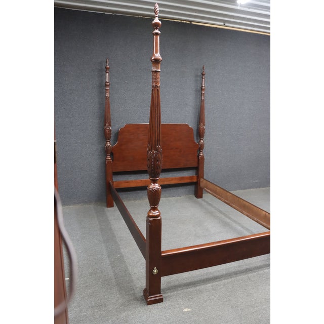 Kincaid Cherry Queen Four Poster Bed For Sale - Image 4 of 14