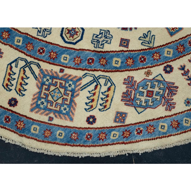 Oriental Hand Knotted Round Rug 8'4" x 8'2" #17100 For Sale - Image 4 of 8
