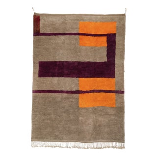 Hand-Knotted Wool Rug by Azele Studio For Sale