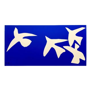 Henri Matisse Vintage 1997 Large Modernist Fine Art Silkscreen Print " Les Oiseaux " 1947 For Sale