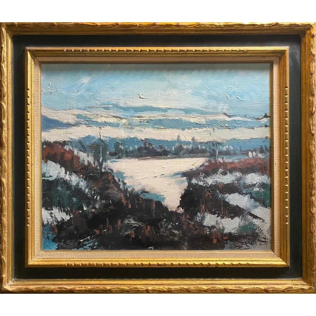 Oil on canvas sold with frame Total size with frame 70x82 cm Signed and dated William GOLIASCH is a Swiss artist born in...