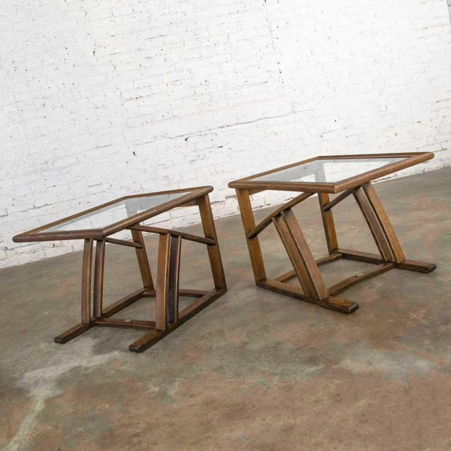Modern Vintage StavOak End Side Tables From Jack Daniels’ Barrel Staves by Jobie G. Redmond 1981 - A Pair For Sale - Image 3 of 13