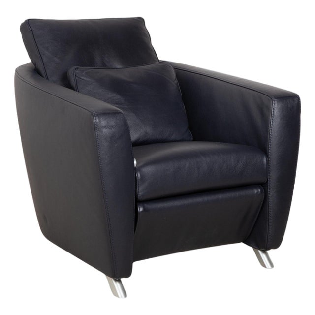 Leather Club Chair from FSM Sesame For Sale