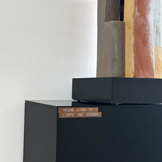 Copper 1976 Helen Simon "Lights and Shadows" Sculpture on Lucite Base For Sale - Image 8 of 18