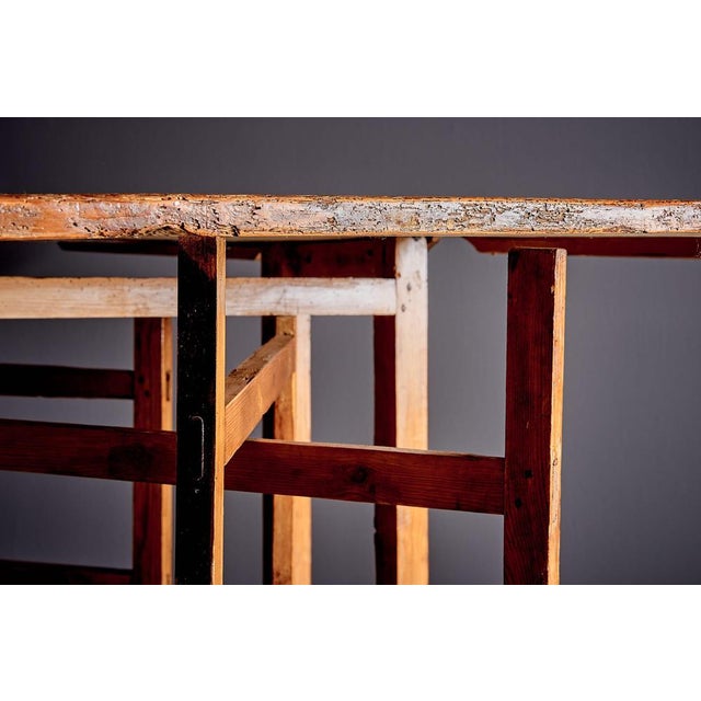 Swedish Table in Pine with Folding Leaves, 1920s For Sale - Image 12 of 14