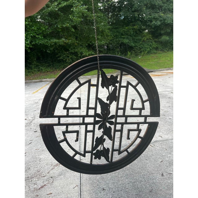Up for consideration is a beautiful vintage Asian metal wall hanging. This would look lovely in your home, and it is the...