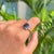 2.28 Carat Sapphire Georgian Style Black Rodium Solitaire Ring Size 5.5 in 18k Solid Gold For Sale - Image 10 of 16