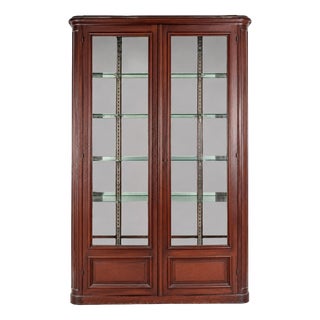 Belle Époque Display Cabinet in Oak and Glass, 1890s For Sale