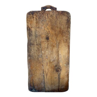 Late 19th Century French Primitive Wooden Bread Board With Original Patina For Sale