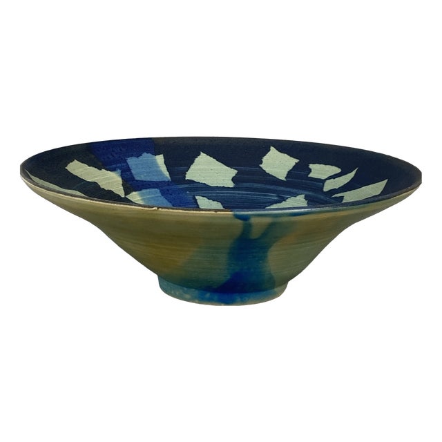 Blue Studio Ceramic Bowl by Monika Wicker, 1970s For Sale