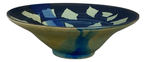 Blue Studio Ceramic Bowl by Monika Wicker, 1970s