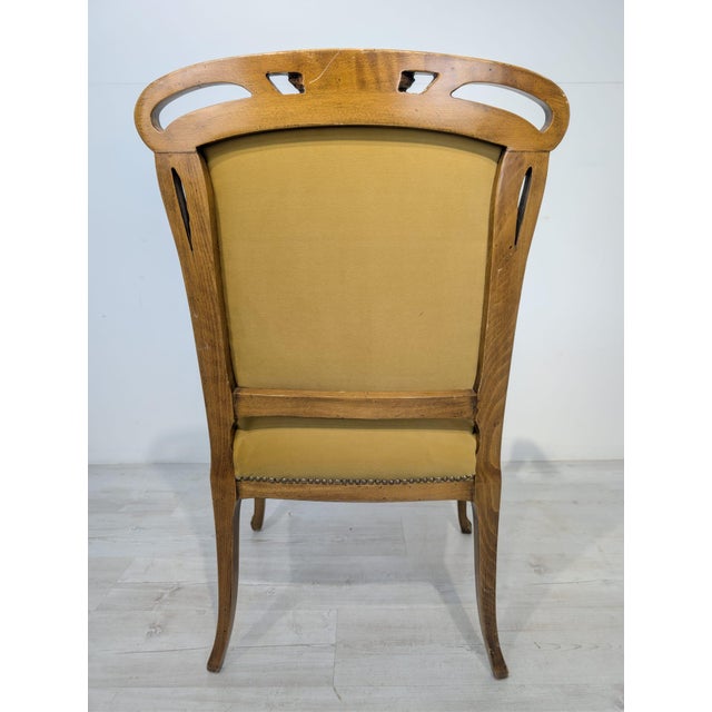 Art Nouveau Armchair Throne on Springs, 1890s For Sale - Image 13 of 18