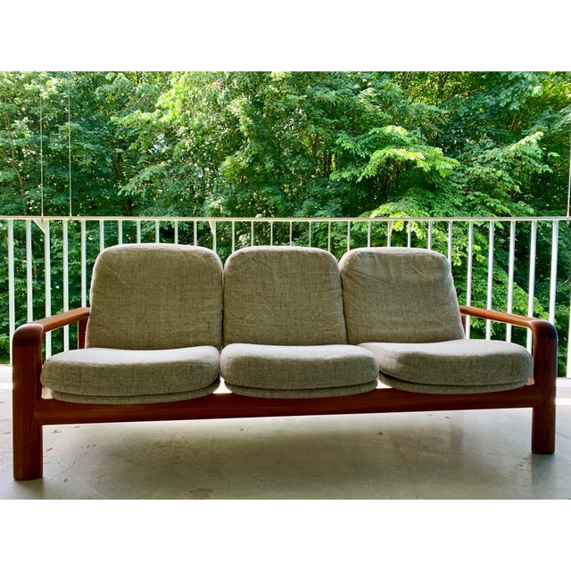 Wood Mid-Century Danish Teak Sofa from Dyrlund, 1970s For Sale - Image 7 of 18