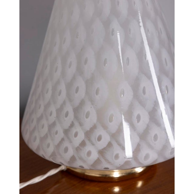 Gold Vintage Italian Murano Glass Table Lamp, 1970s For Sale - Image 8 of 9