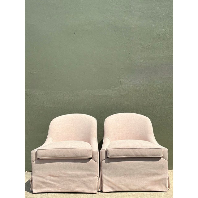 Vintage Lee Industries Blush Pink Tub Chairs - Set of 2 For Sale - Image 12 of 14