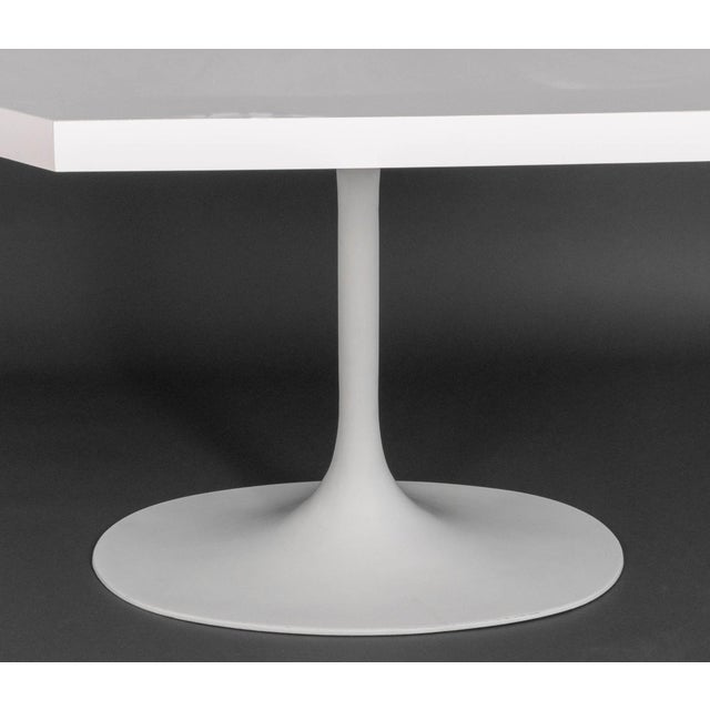 Late 20th Century Eero Saarinen Style Modern White Tulip Center Table For Sale - Image 5 of 8