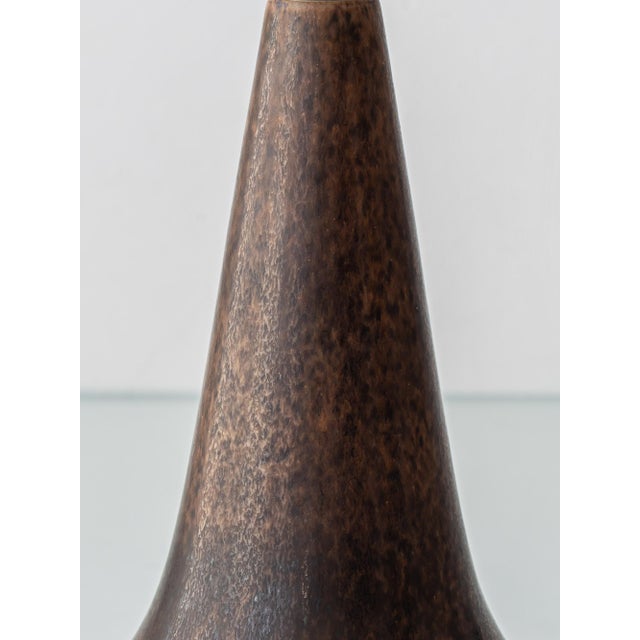 Danish Modern Stoneware Table Lamp with New Pleated Lampshade from Michael Andersen & Søn, 1960s For Sale - Image 17 of 18