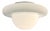 Space Age UFO Ceiling Lamp in White Opaline Glass, Italy, 1970s For Sale